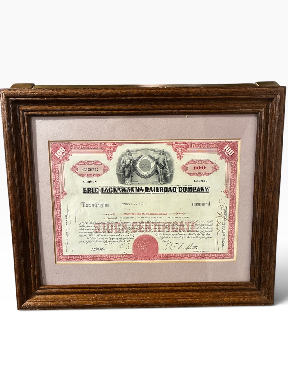 Vintage Stock Certificate ERIE LACKAWANNA RAILROAD CO Circa 1964